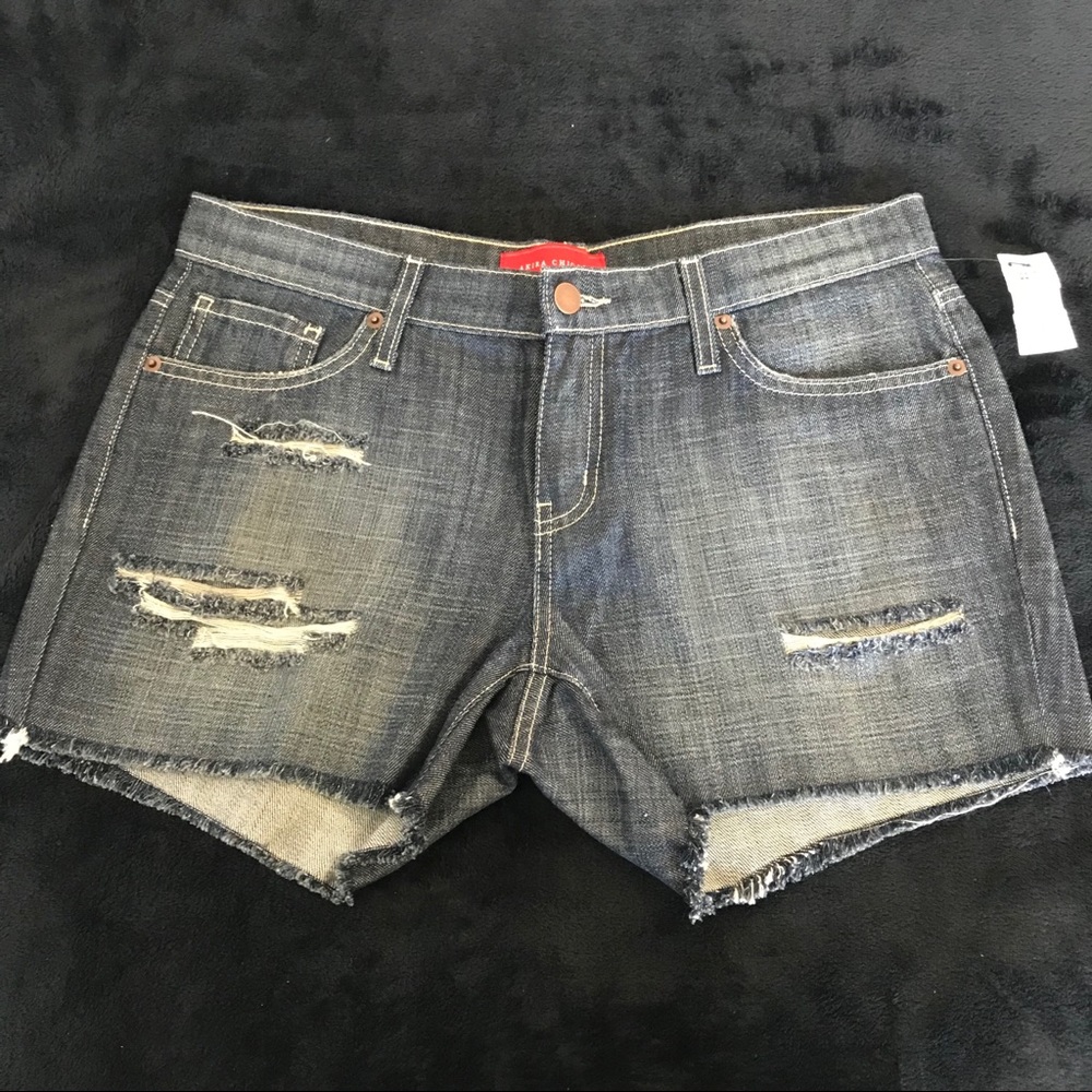Akira distressed denim shorts
